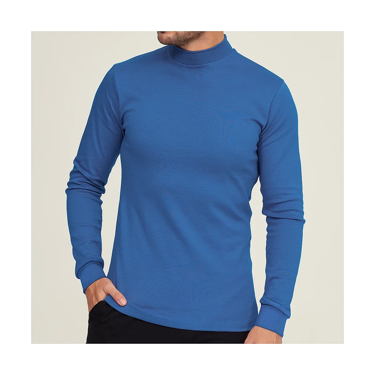 7447 TURTLE NECK LONG SLEEVE T-SHIRT IN THERMAL FABRIC