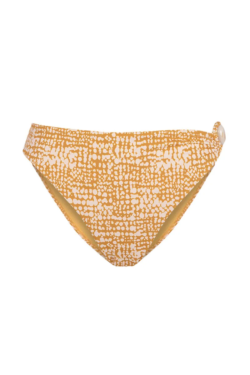 Braga bikini alta clásica estampado amarillo