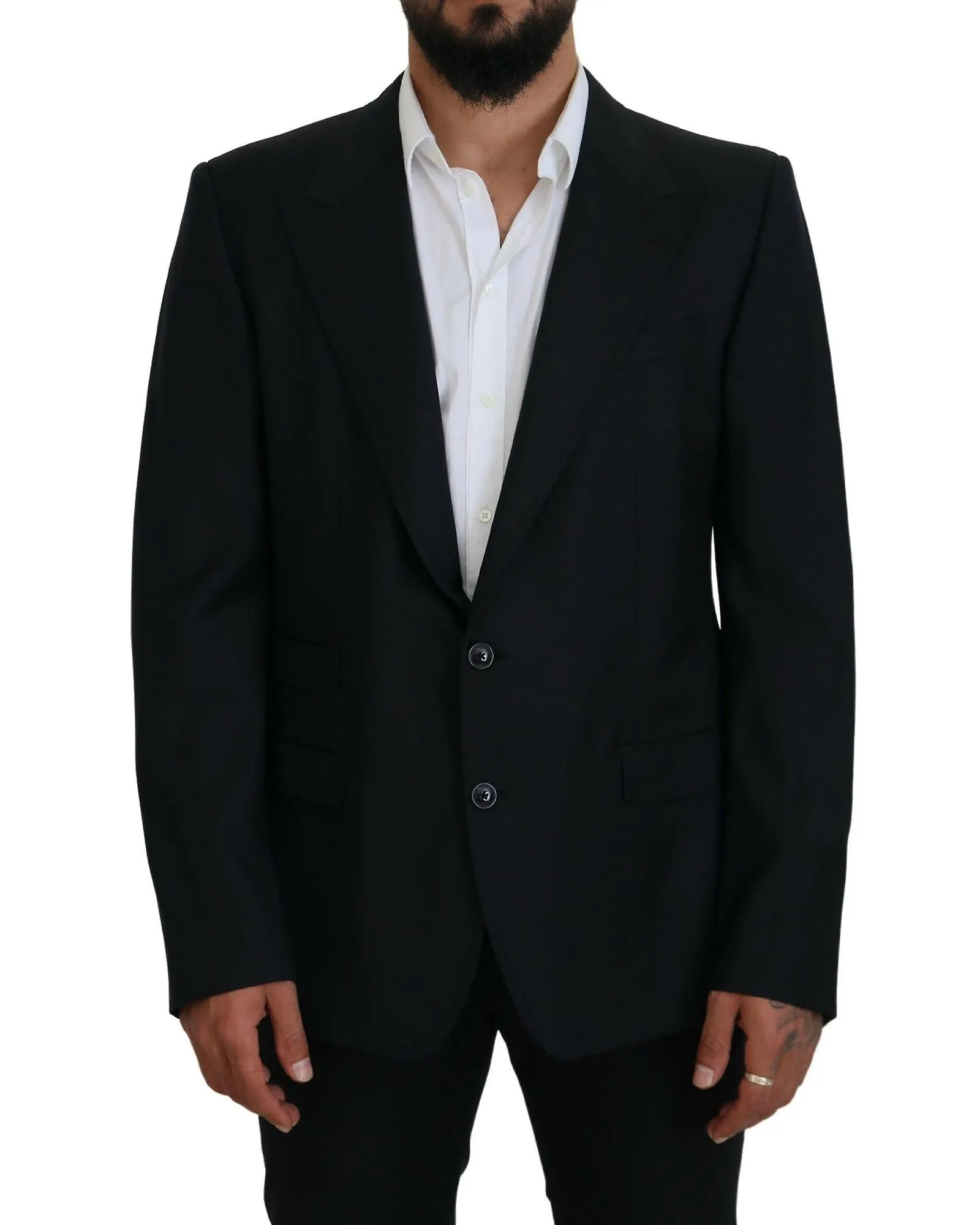 Dolce & Gabbana Dark  Formal Wool Blazer