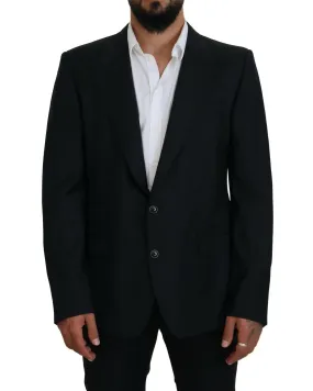 Dolce & Gabbana Dark  Formal Wool Blazer