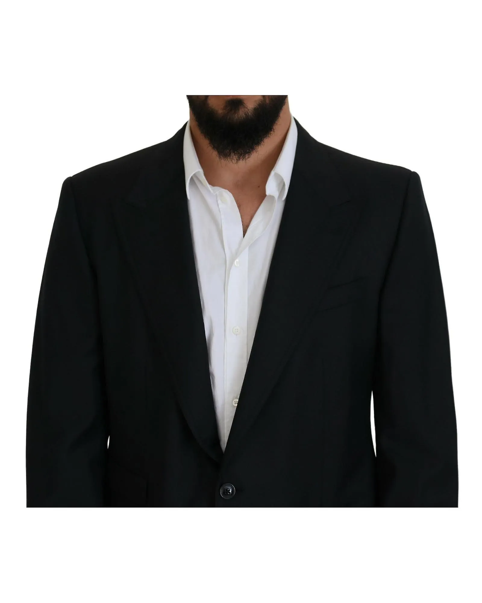 Dolce & Gabbana Dark  Formal Wool Blazer