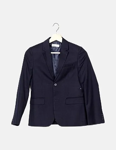 H&M Blazer azul marino hombreras