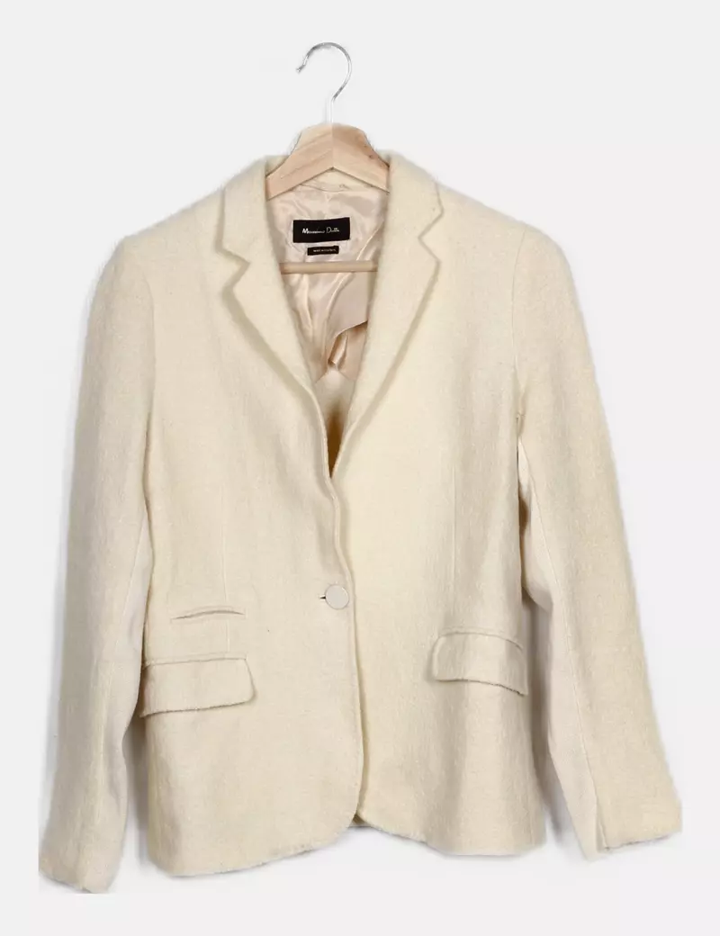 Massimo Dutti Blazer beige básica