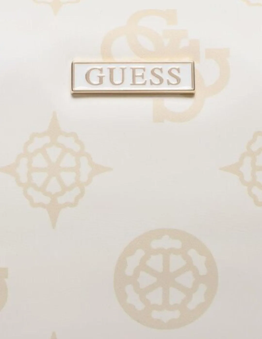 Neceser Guess Top Zip blanco logo para mujer