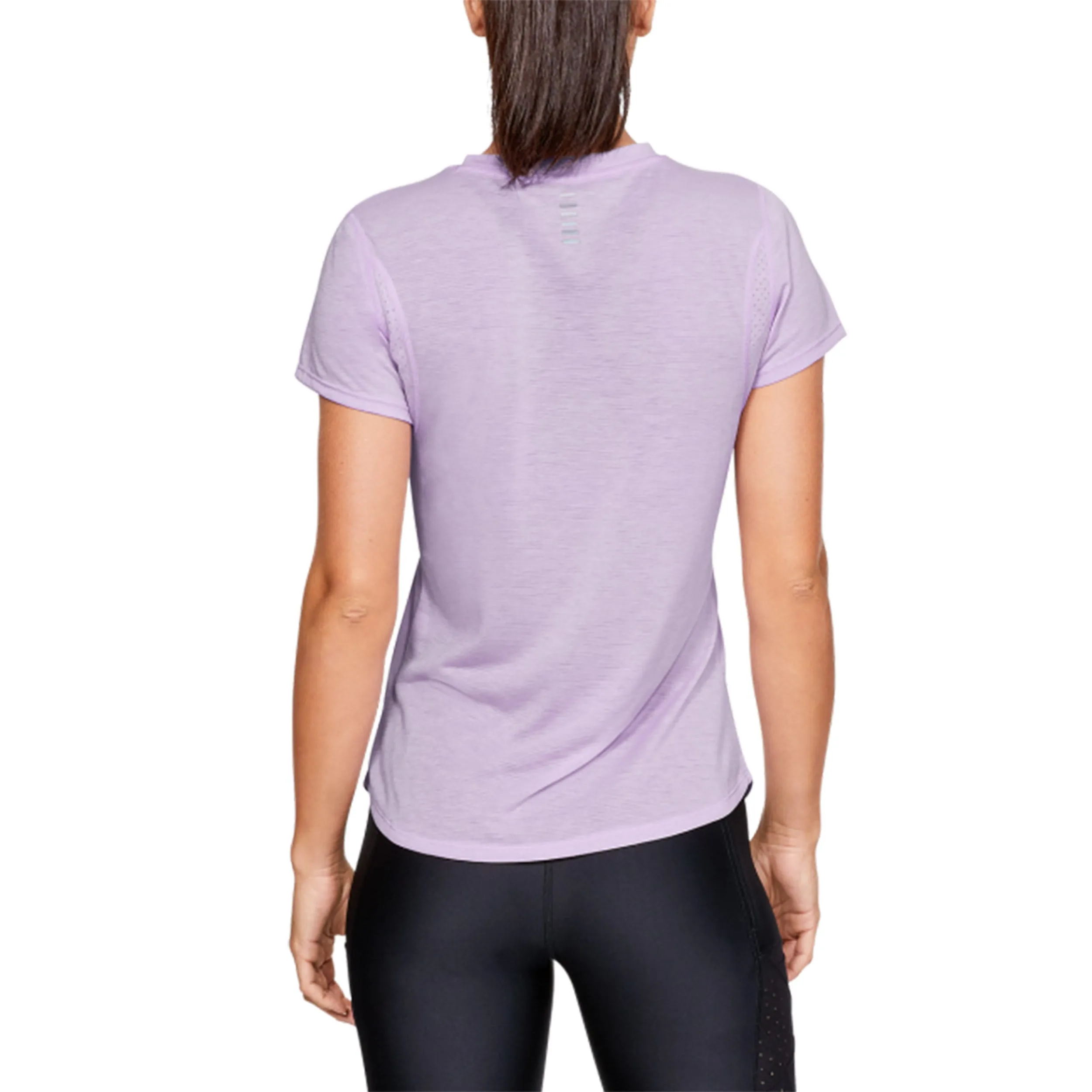 Polera Running Mujer Under Armour Streaker 2.0 Short Sleeve Morado