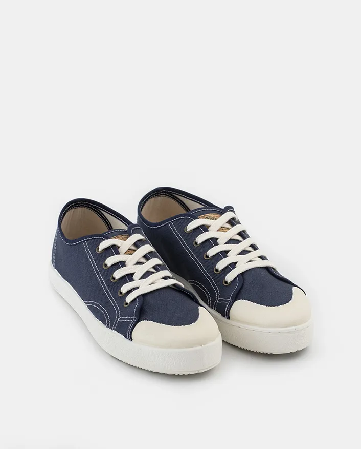 Sneakers azules de algodón orgánico para hombre GAEL NAVY