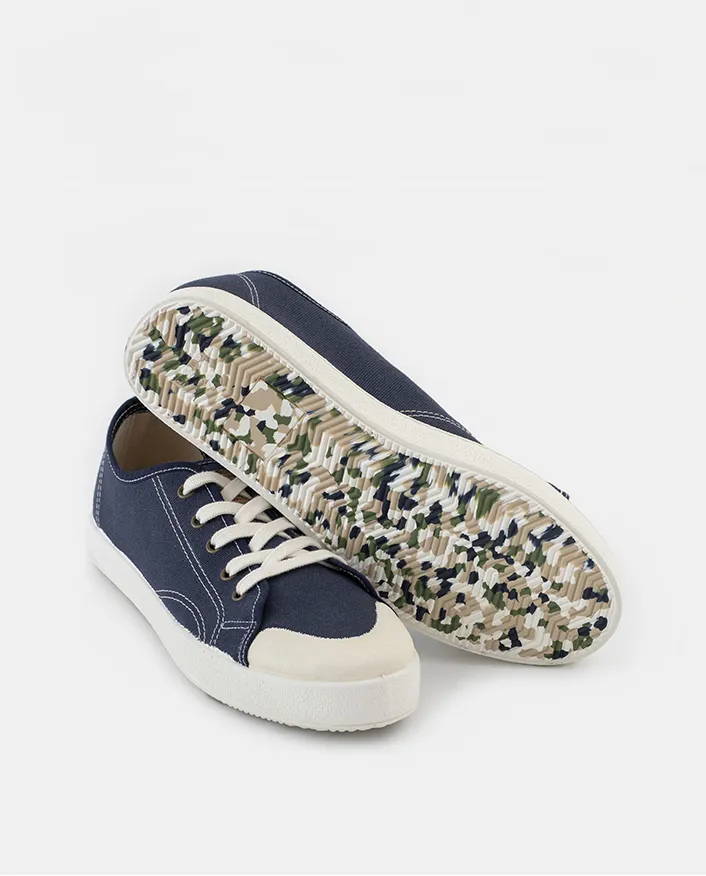 Sneakers azules de algodón orgánico para hombre GAEL NAVY