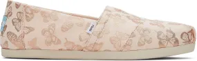 Toms Alpargata Pink Foil Butterfly Mujer Alpargatas