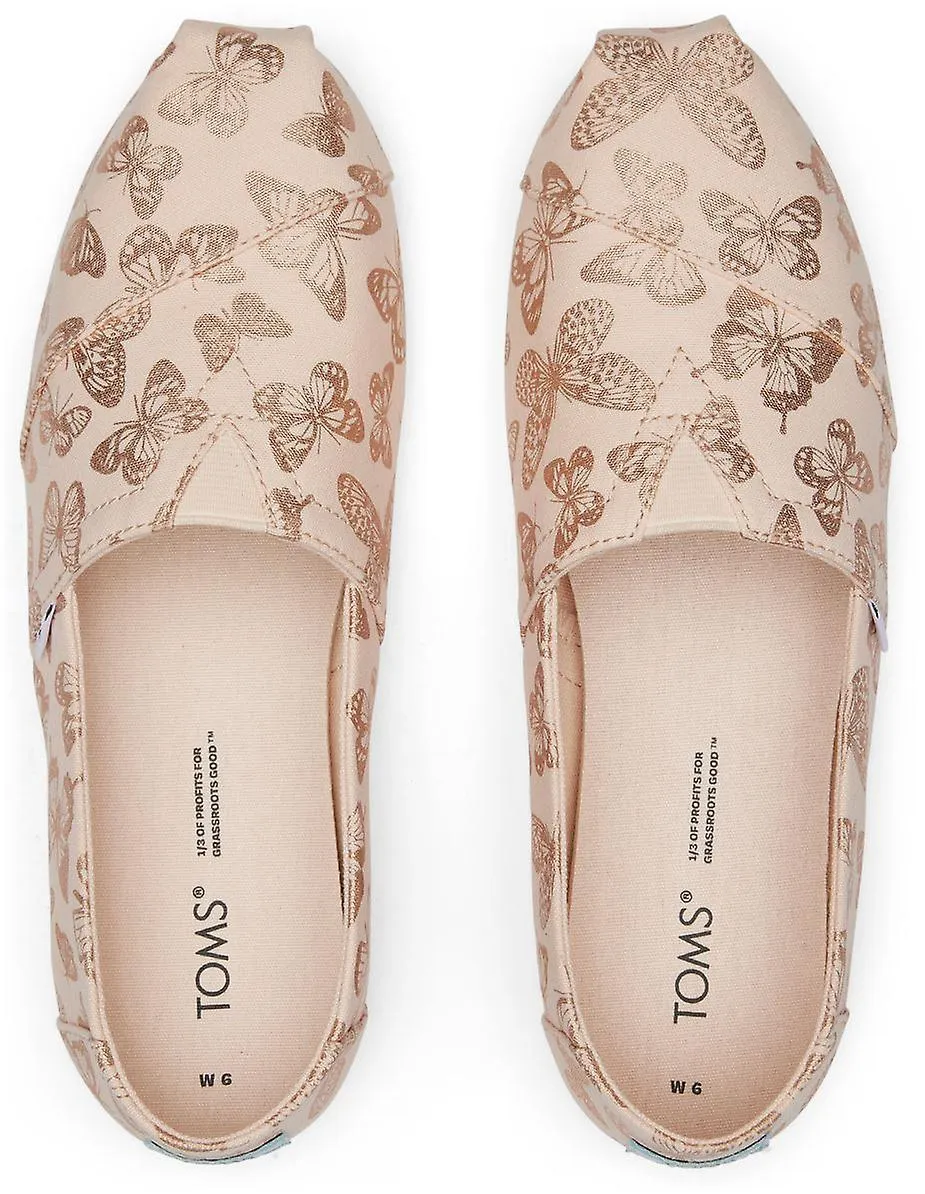 Toms Alpargata Pink Foil Butterfly Mujer Alpargatas