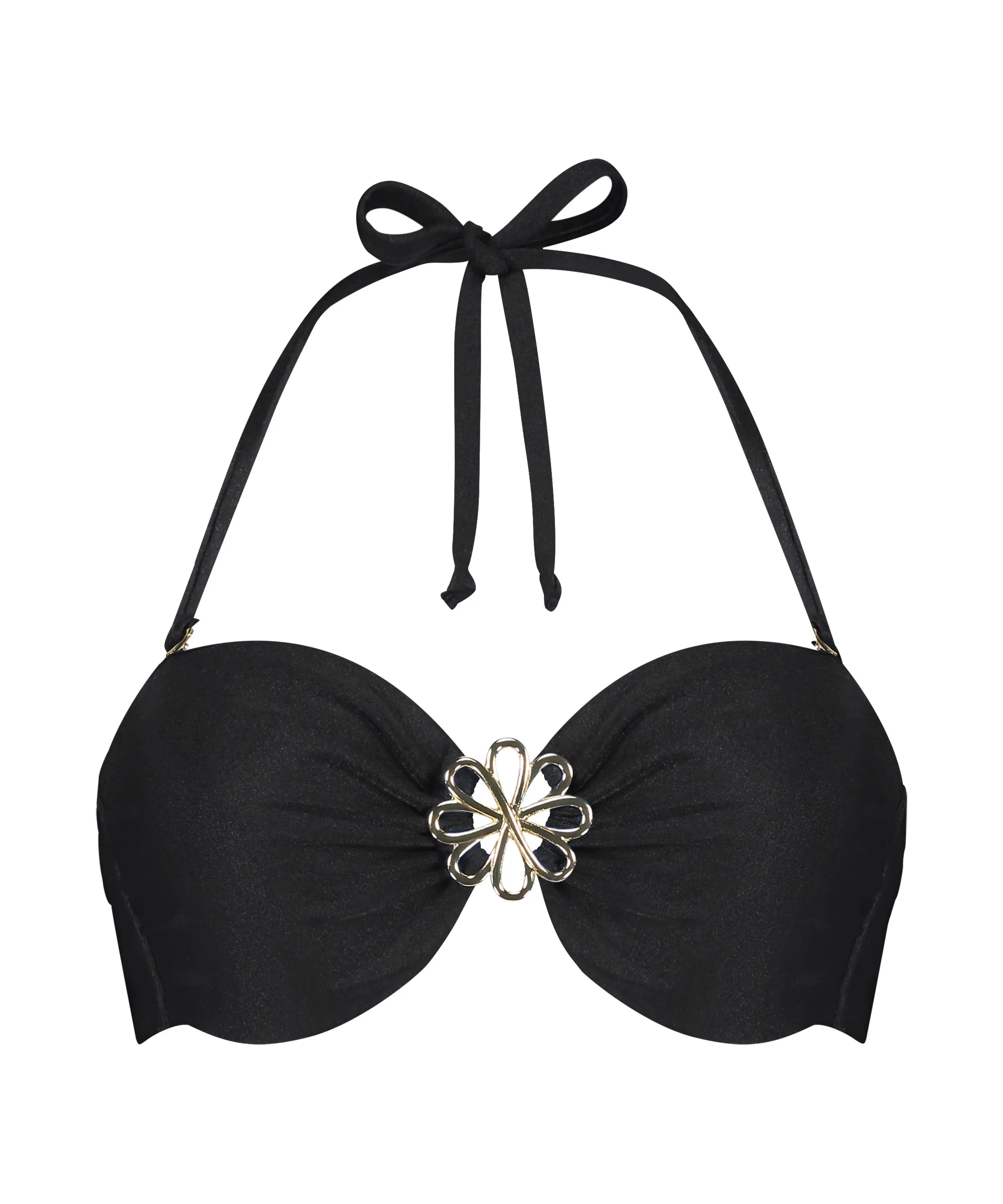 Top de bikini Bandeau Yucatan - Negro