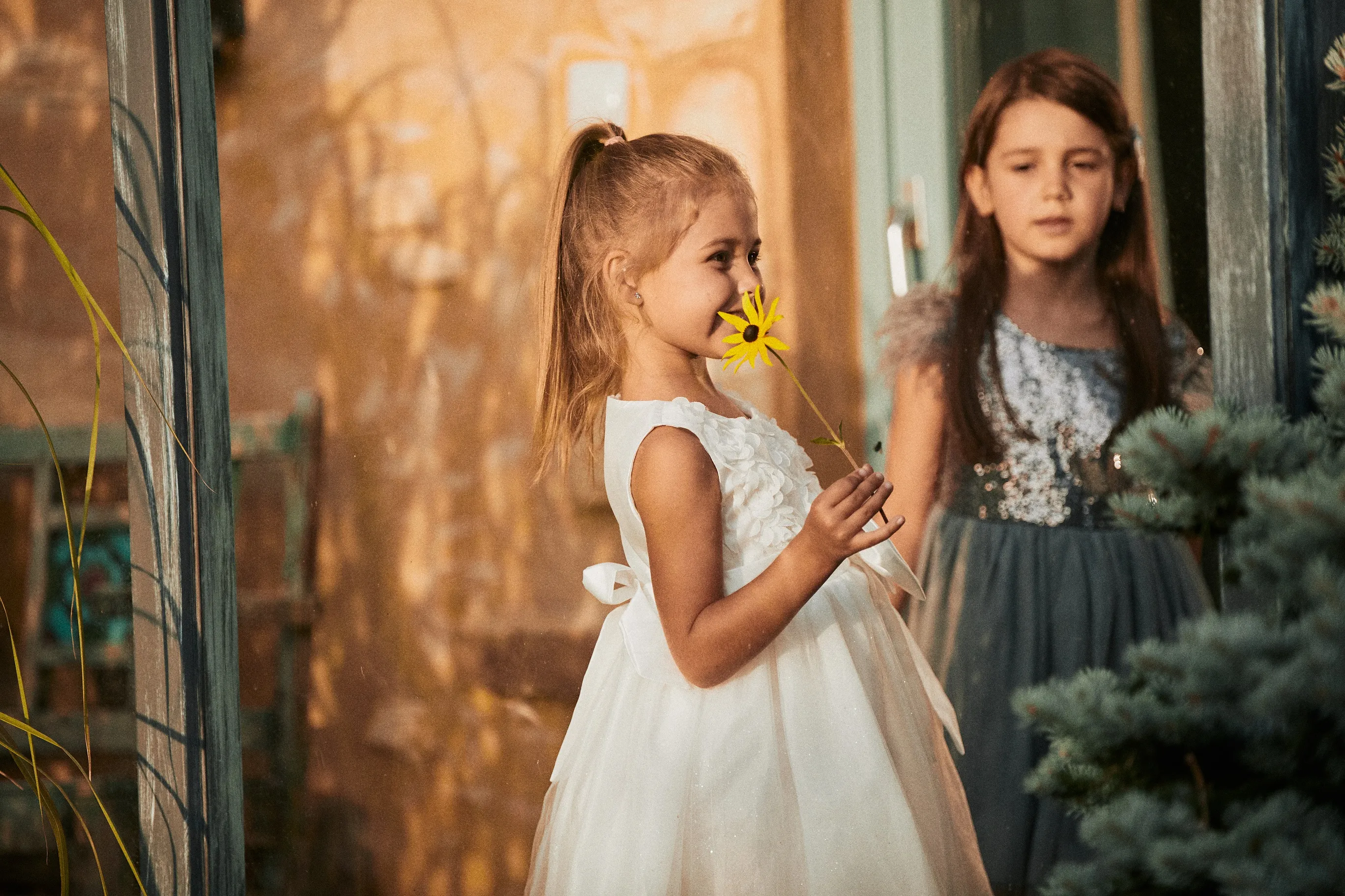 Vestido ceremonia niña Floria blanco