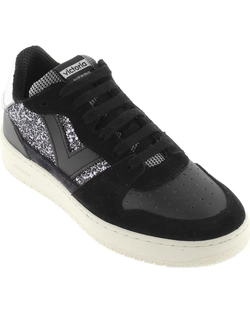 Zapatillas deporte VICTORIA  de Mujer SNEAKERS 1258261 MADRID GLITTER  NEGRO