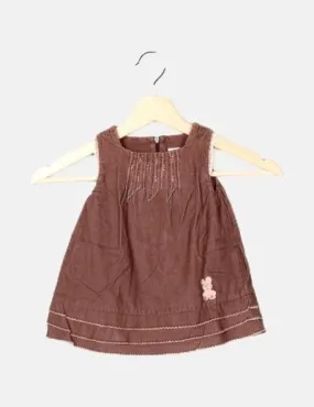 Zara Vestido marrón pana